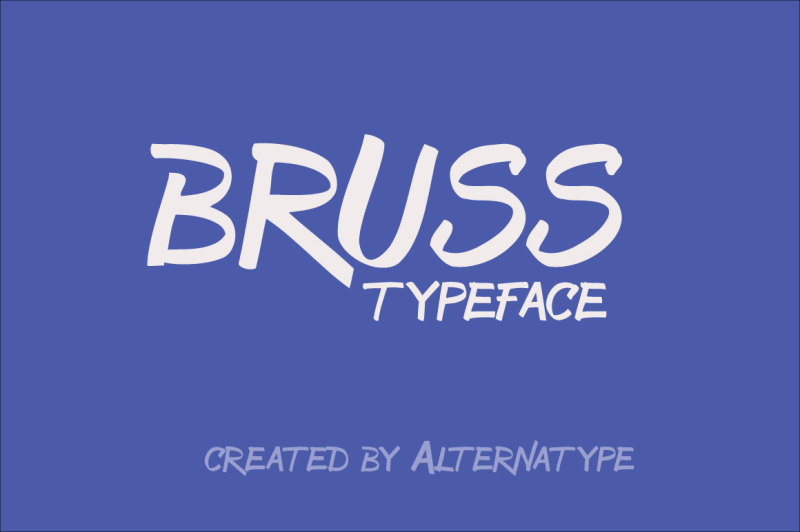 Free Font: Bruss Typeface By TheHungryJPEG | TheHungryJPEG