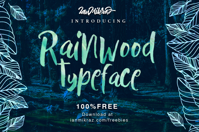 Free Font Rainwood Typeface By Thehungryjpeg Thehungryjpeg Com