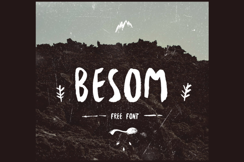 Free Font Besom Brush Typeface By Thehungryjpeg Thehungryjpeg Com