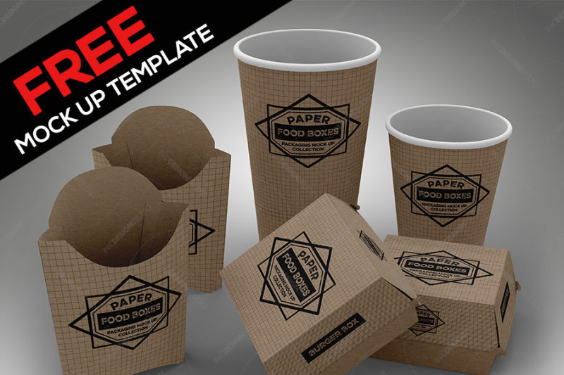 Download Free Mock Up Template Fast Food Branding And Packaging By Thehungryjpeg Thehungryjpeg Com