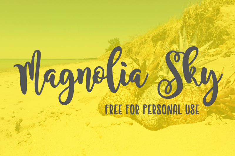 Free Font Magnolia Sky Personal Use Only By Thehungryjpeg Thehungryjpeg Com