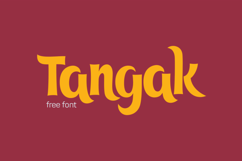Free Font Tangak By Thehungryjpeg Thehungryjpeg Com