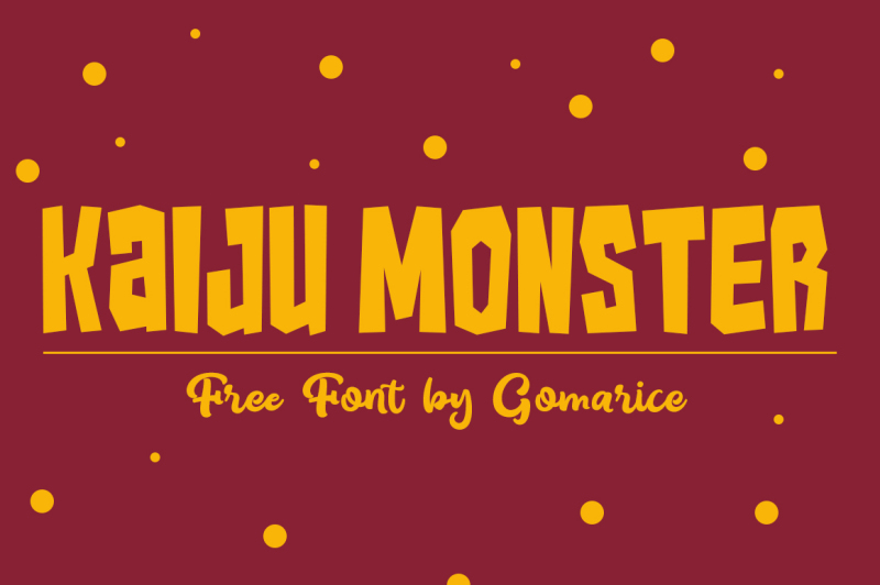 Free Font Kaiju Monster Typeface By Thehungryjpeg Thehungryjpeg Com