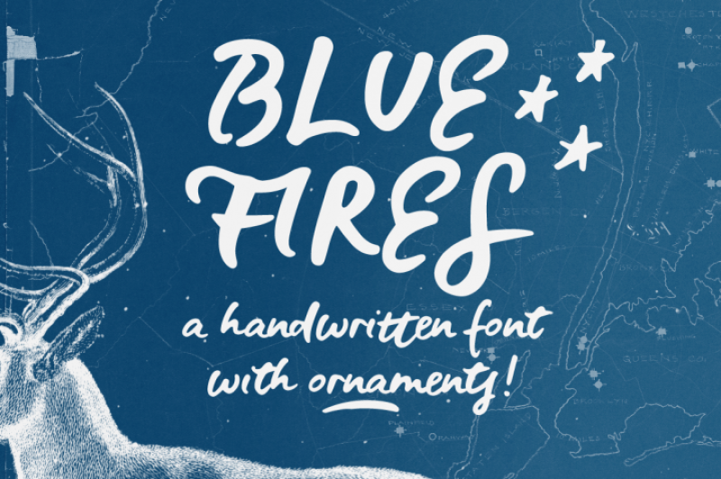 Free Blue Fires Handwritten Font By Thehungryjpeg Thehungryjpeg Com