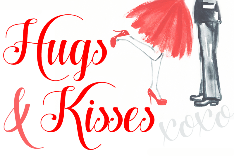 Free Hugs Kisses Font By Thehungryjpeg Thehungryjpeg Com