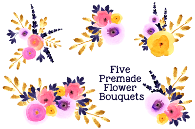 FREE Ultraviolet Kiss Floral Watercolor Collection