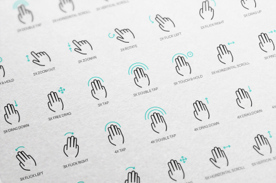 50 free gesture icons