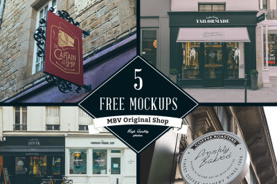 5 Free Sign Mock Ups