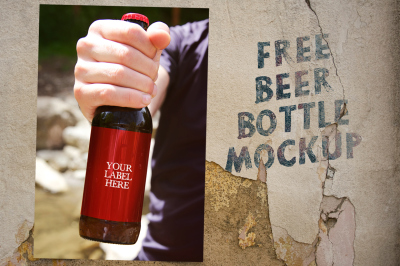 FREE Beer Bottle Mockup