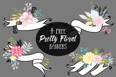 FREE Pretty Floral Banner