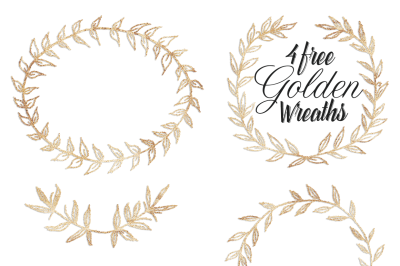 FREE Golden Wreaths