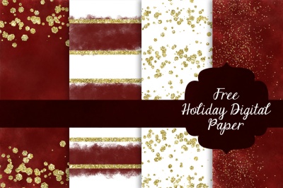 FREE Holiday Digital Scrapbook Paper