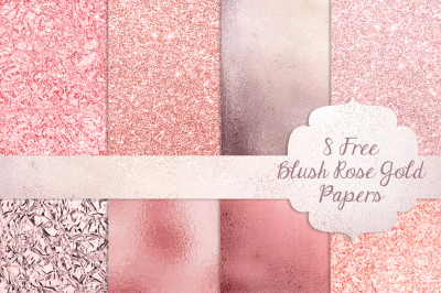 FREE Blush Rose Gold Textured Papers