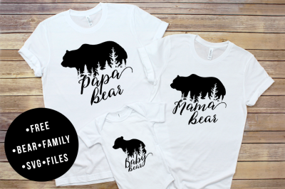 FREE SVG Cut File: Family Bear SVG