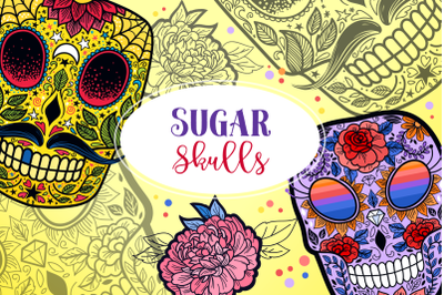 Free Sugar Skull SVG Cut File &amp; Sublimation