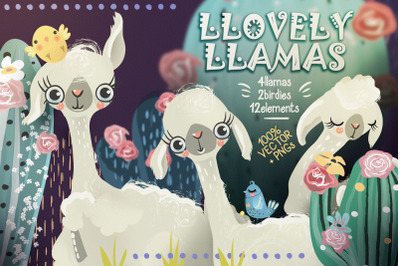 Free Llamas Clipart Pack