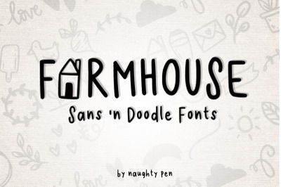 FREE Farmhouse Sans and Doodle Font