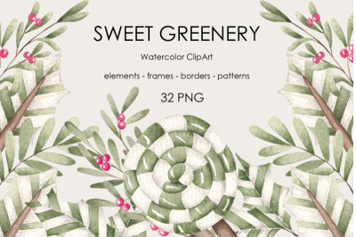 FREE Watercolor Set &quot;Sweet Greenery&#039;