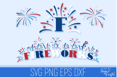 FREE Fireworks SVG Alphabet