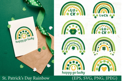 FREE St. Patrick&#039;s Day Rainbow SVG