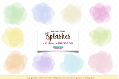 FREE Watercolor Splashes Elements