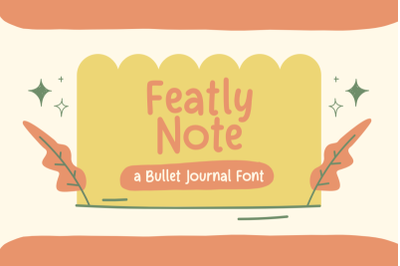 FREE Featly Note Font