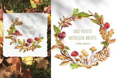 FREE Hand-painted Watercolor Wreaths