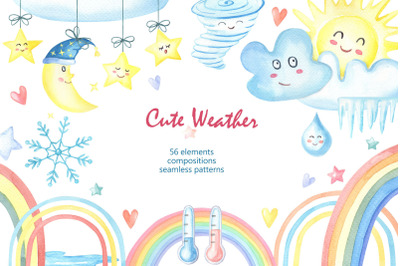 FREE Cute Weather Watercolor
