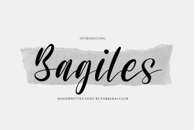 Bagiles | Handwritten Font