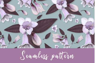 Panstemon pattern seamless floral pattern