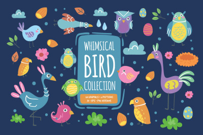 FREE Whimsical Bird Collection
