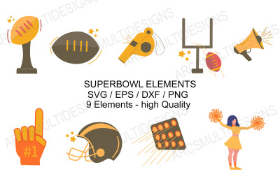 Superbowl clip art bundle