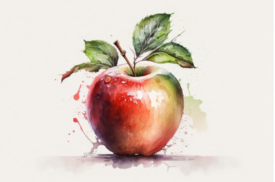 FREE Watercolor Apple