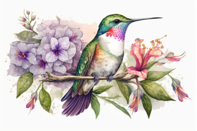 FREE Watercolor Hummingbirds