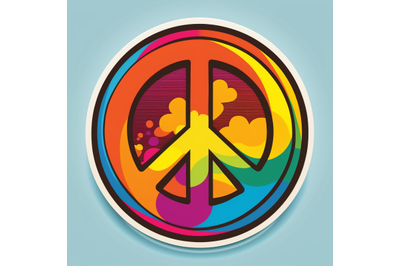 FREE Psychedelic Retro Peace Stickers