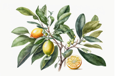 FREE Citrus Plant Watercolors