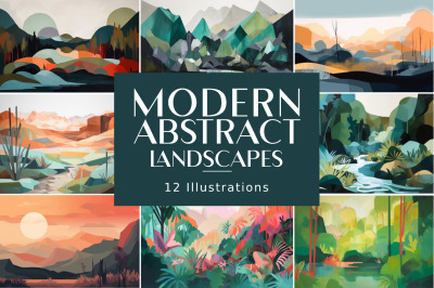 FREE Modern Abstract Landscapes