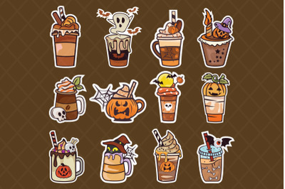 FREE Halloween Coffee Latte Clipart