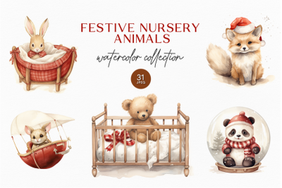 FREE Christmas Nursery Animals