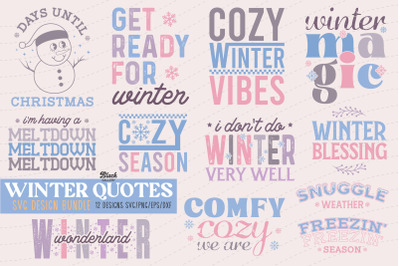 FREE Winter Quotes SVG Bundle