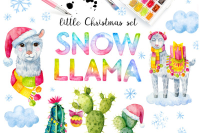 FREE Snow llama Illustration