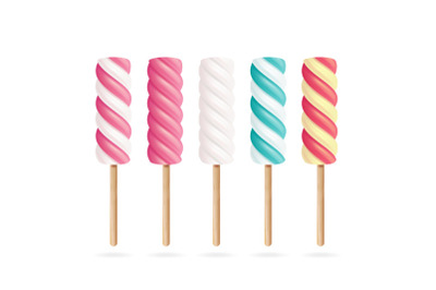 FREE Realistic Marshmallows Candy Vector