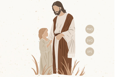FREE Jesus with a child Illustration
