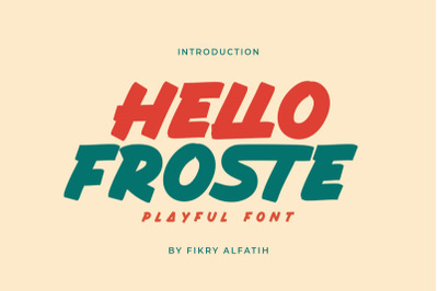 FREE Froste Font
