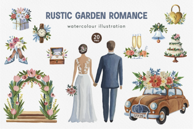 FREE Rustic Garden Romance Illustration