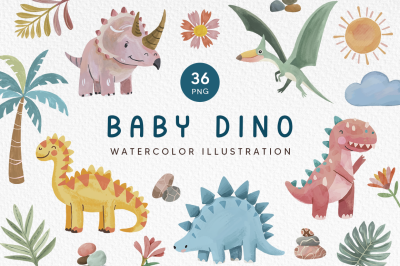 FREE Baby Dino Illustration