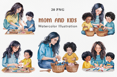 FREE Mom and Kids Clipart