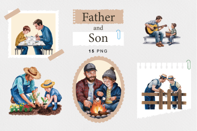 FREE Father and Son Clipart