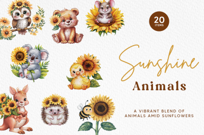 FREE Sunshine Animals Illustration