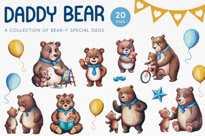 FREE Daddy Bear Illustration
